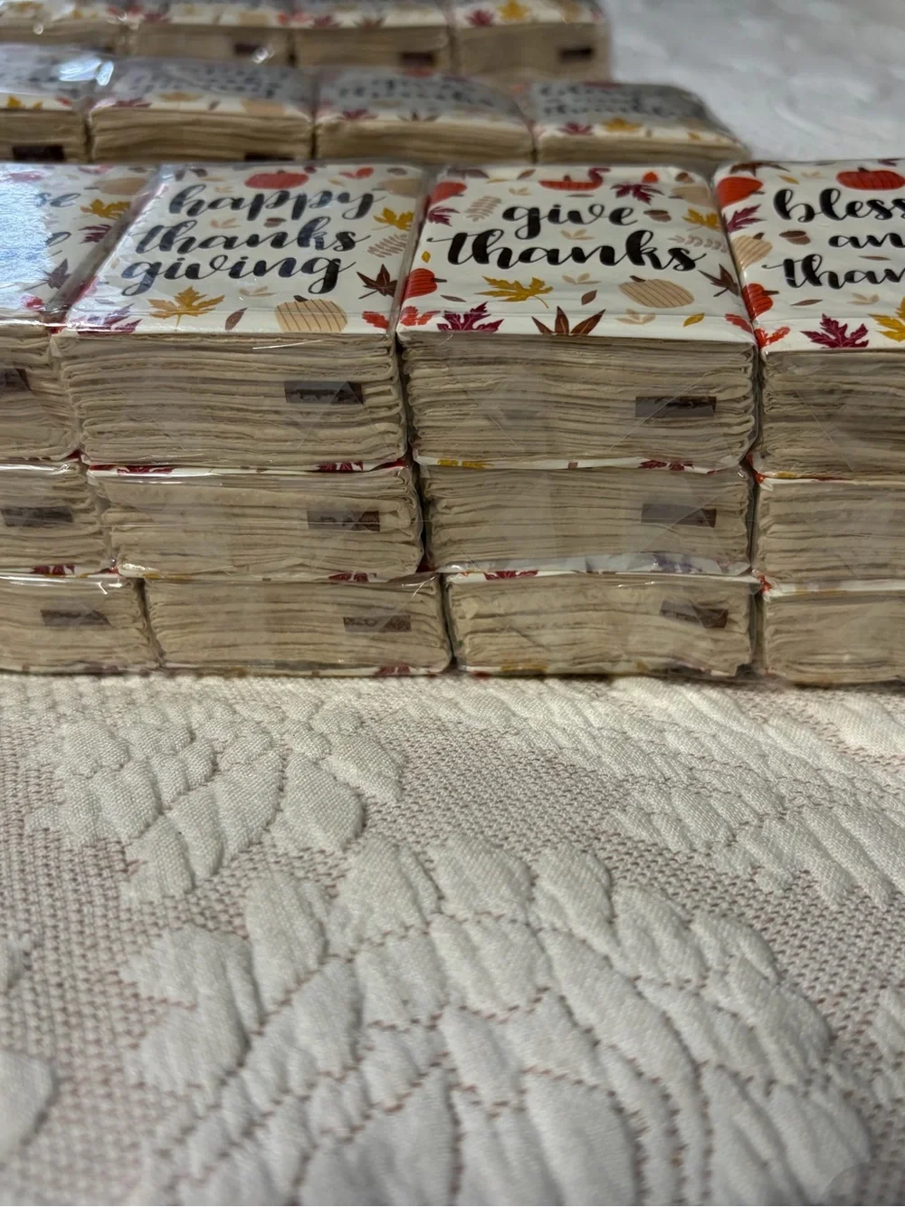 NWT six packs containing 12 individually wrapped favor sized tissues 72 packs